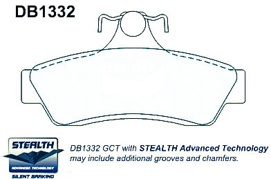 Alternative view of GCB Rear Brake Pads DB1332 Suitable For Holden Commodore VX VU VT VY VZ