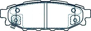Alternative view of GCB Rear Brake Pads DB1803 Suitable For Subaru BRZ ZC6