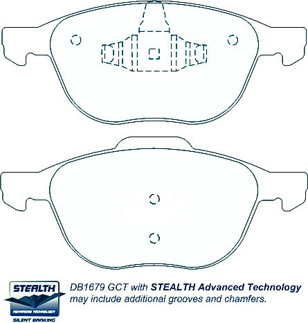 GCB Front Brake Pads DB1679 Suitable For Ford Kuga TE TF - Image 2
