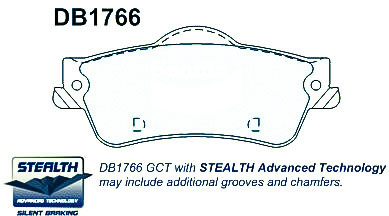 Alternative view of GCB Rear Brake Pads DB1766 Suitable For Holden Caprice WM