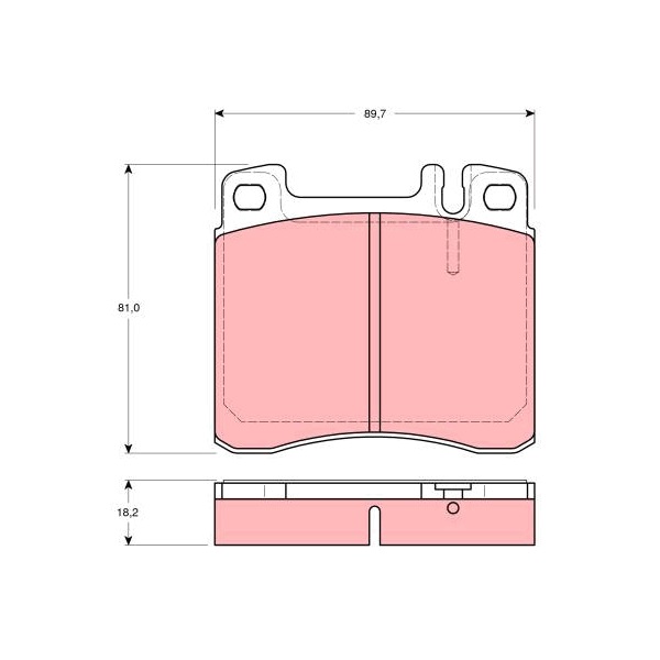 Alternative view of Suitable For Mercedes 400 SERIES 400SEL DB1248 Front Brake Pads