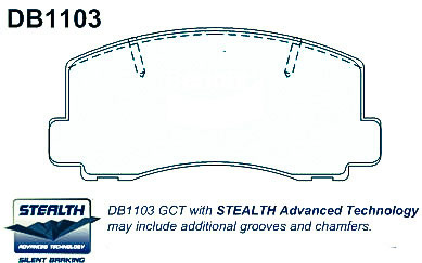 Alternative view of Suitable For Holden Nova 1.6 [LF] 91-94 DB1103 Front Disc Brake Pads