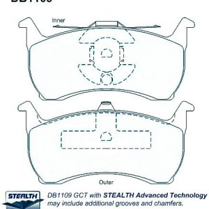 Alternative view of Suitable For Ford Fairlane NA NC 88-95 DB1109 Rear Disc Brake Pads