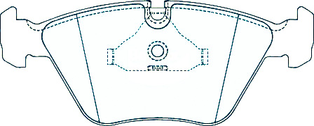 Alternative view of Suitable For BMW 5 Series M5 [E34] Sedan 90-93 DB1131 Front Brake Pads