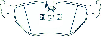 Alternative view of Suitable For BMW 730i 735i 750iL [E32] 88-94 DB1132 Rear Disc Brake Pads