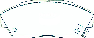 Alternative view of Suitable For Honda Accord [CA4, CA5] 87-89 DB1133 FRONT Disc Brake Pads