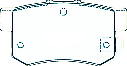 Alternative view of Suitable For Honda CIVIC 96-12 DB1142 REAR Disc Brake Pads