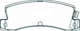 Alternative view of Suitable For Holden NOVA 1.8 [LG] 94-97 DB1147 Rear Disc Brake Pads