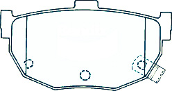 Alternative view of Suitable For Hyundai Elantra 1.8 2.0 03-06 DB1166 Rear Brake Pads