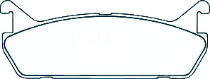 Alternative view of Suitable For Suzuki Baleno 1.8 Sed 99-01 DB1180 Rear Disc Brake Pads