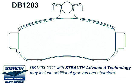 Alternative view of Suitable For Mitsubishi Magna TR TS TE TF TH TJ TL DB1203 DB1204 Front Rear Brake Pads