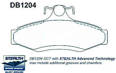Alternative view of Suitable For Mitsubishi Magna TR TS 2.6 PBR 91-96 DB1204 Rear Disc Brake Pads