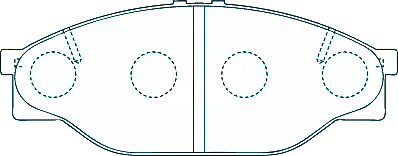 Alternative view of Suitable For Great Wall 2.2 2WD Twincab Ute 09-10 DB1205 Front Brake Pads
