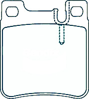 Alternative view of Suitable For Mercedes Benz 400SE SEL [W140] 92-99 DB1241 Rear Disc Brake Pads