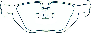 Alternative view of Suitable For BMW 3 Series 318is [E36] 92-99 DB1245 Rear Disc Brake Pads