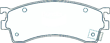 Alternative view of Suitable For Ford Probe 2.5 94-98 DB1255 Front Disc Brake Pads