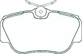 Alternative view of Suitable For Mercedes 190D 2.0 2.5 Turbo W201 90-94 DB1256 Front Brake Pads