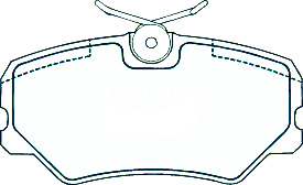 Alternative view of Suitable For Peugeot 306 Series 2.0 Lucas Calip 94-01 DB1258 Front Brake Pads