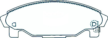 Alternative view of Suitable For Daihatsu Charade G200 Disc/Drum 87-93 DB1271 Front Disc Brake Pads