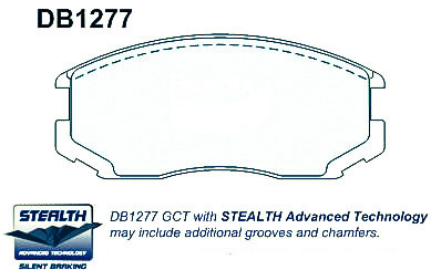 Alternative view of Suitable For Proton Persona GLi 1.5 DB1277 Front Brake Pads