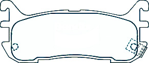 Alternative view of Suitable For Mazda MX-5 2D 1.8 93-01 DB1283 Rear Disc Brake Pads