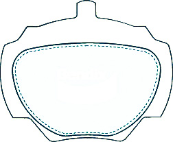 Alternative view of Suitable For Land Rover Discovery I 3.5 V8 Tdi 89-93 DB1285 Rear Brake Pads