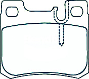 Alternative view of Suitable For Mercedes Benz C180 W202 Saloon+ASR 96-00 DB1296 Rear Brake Pads