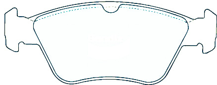 Alternative view of Suitable For Chrysler Crossfire ZH 04-05 DB1330 Front Disc Brake Pads