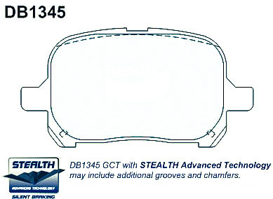 Alternative view of Suitable For Lexus ES300 MCV20 96-01 DB1345-DB422 Front Rear Brake Pads