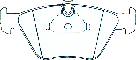 Alternative view of Suitable For BMW 523i 2.5 [E39] 96-00 DB1364 Front Disc Brake Pads