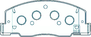 Alternative view of Suitable For Toyota Tarago TCR10 2D Wag 97-00 DB1372 Front Disc Brake Pads
