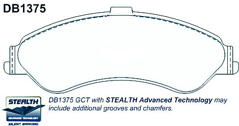 Alternative view of Suitable For Ford Fairlane Falcon Fairmont 4.0 [AU] DB1375 Front Disc Brake Pads