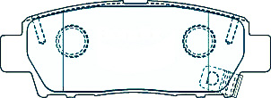 Alternative view of Suitable For Toyota AVALON 3.0 MCX10R 00-03 DB1384 Rear Disc Brake Pads