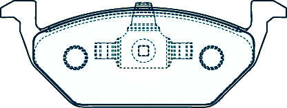 Alternative view of Suitable For Volkswagen Beetle 1.6 3D 2.0 2000-9/2005 DB1387 Front Brake Pads
