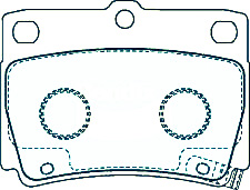 Alternative view of Suitable For Mitsubishi Challenger 97-15 DB1390 Rear Disc Brake Pads