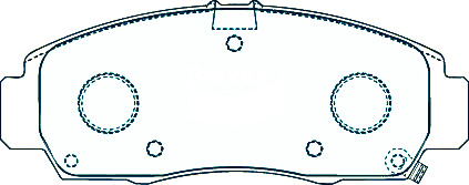 Alternative view of Suitable For Honda Accord Euro 2.4 03-08 DB1393 Front Disc Brake Pads