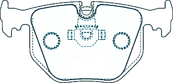 Alternative view of Suitable For BMW X5 3.0i 3.0d 4.4i [E53] 00-06 DB1397 Rear Disc Brake Pads