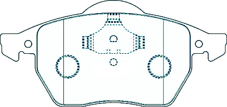 Alternative view of Suitable For Volkswagen Bora 1999-2005 DB1401 Front Disc Brake Pads