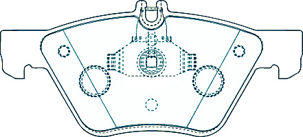 Alternative view of Suitable For Mercedes Benz CLK230 A208/W208 98-02 DB1403 Front Disc Brake Pads