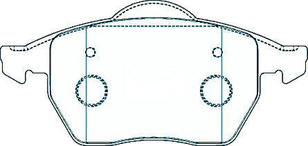 Alternative view of Suitable For Audi A4 1.8 Turbo 2.4 2.6 95-01 DB1404 Front Disc Brake Pads