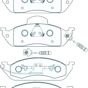 Alternative view of Suitable For Mercedes ML350 430 320 W163 98-05 DB1406 DB1430 F R Brake Pads