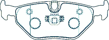 Alternative view of Suitable For BMW 3 Series 316 i [E46] DB1415 Rear Disc Brake Pads