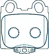 Alternative view of Suitable For Lexus GS300 JZS160R Solid 93-05 DB1416 Rear Disc Brake Pads