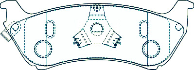 Alternative view of Suitable For Mercedes Benz M Class ML320 98-03 DB1417 Rear Disc Brake Pads