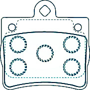 Alternative view of Suitable For Mercedes Benz C180 W202 No Sensor 96-97 TRW REAR Brake Pads