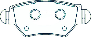 Alternative view of Suitable For Holden Astra [TS] 1.8 Non ABS 10in 98-04 DB1425 Rear Brake Pads