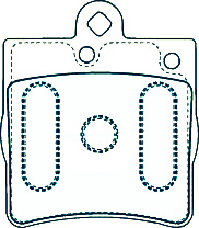 Alternative view of Suitable For Chrysler Crossfire 3.2 DB1428 Rear Disc Brake Pads