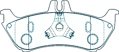 Alternative view of Suitable For Mercedes Benz ML230 W163 Kelsey 98-00 DB1430 Rear Disc Brake Pads