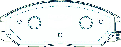 Alternative view of Suitable For Ssangyong Rexton 2.7 04-12 DB1450 Front Brake Pads