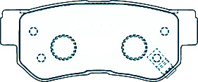 Alternative view of Suitable For Hyundai Elantra 06-11 DB1451 Rear Disc Brake Pads
